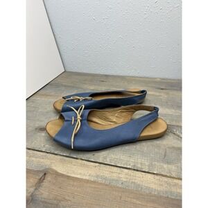 Bueno Womens Womens Kenya Sandals Blue Peep Toe Sling Back Size 40